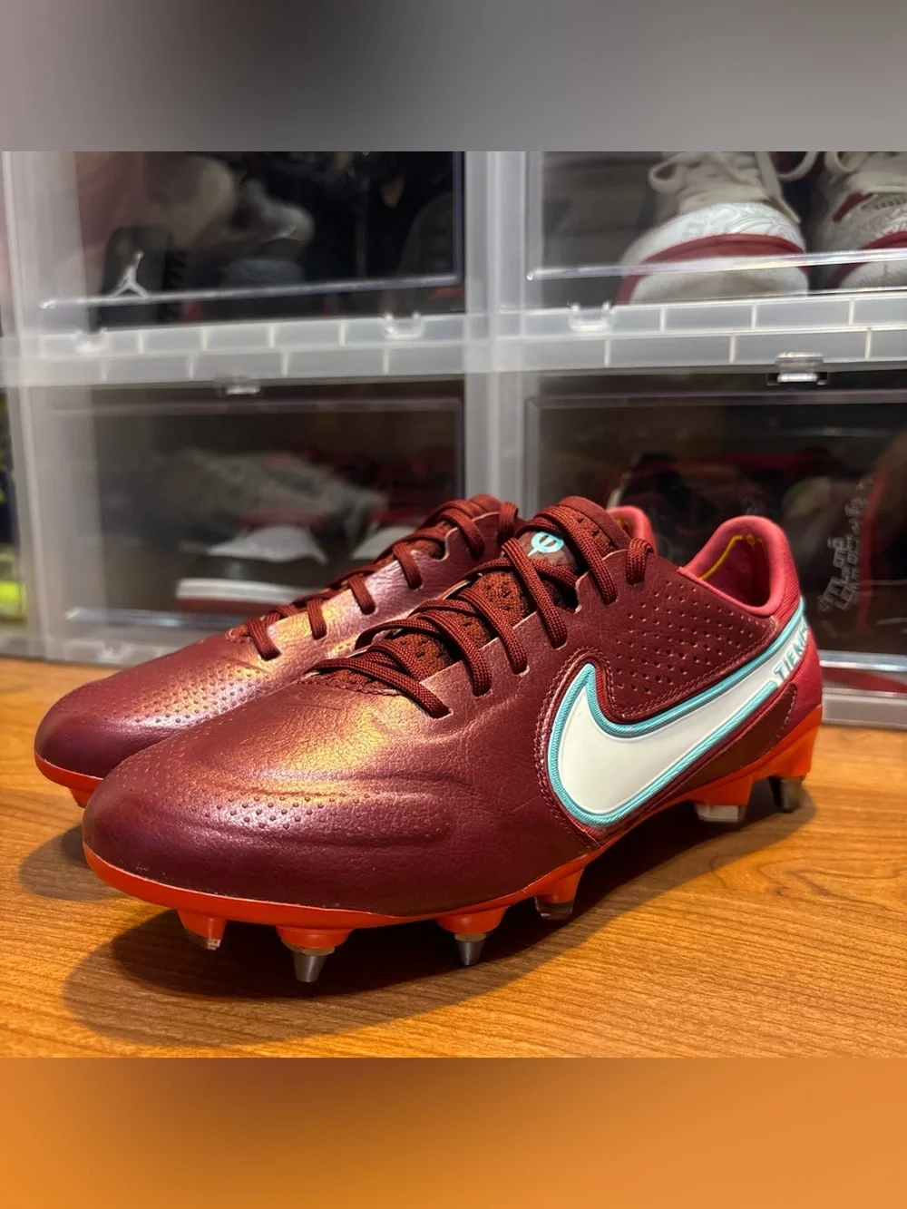 Nike Tiempo Legend 9 Elite SG Pro DJ8039-617 TeamRed Kangaroo Soccer Cleat Sz 7M